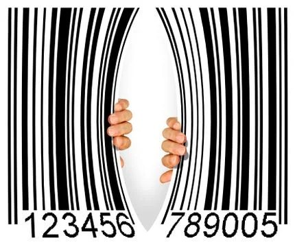 Torn bar code Stock Photos