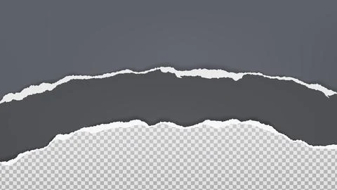 Torn of black and white squared paper are on dark grey background for text Stock Illustration