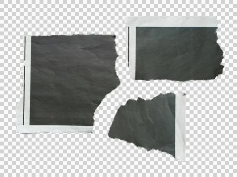 Torn black newspaper Stock Photos