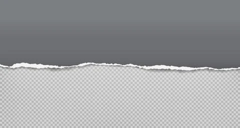 Torn of black paper are on squared grey background for text, advertising or Stock Illustration
