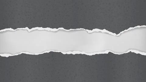 Torn of black paper with dotted pattern are on white background for text Stock Illustration