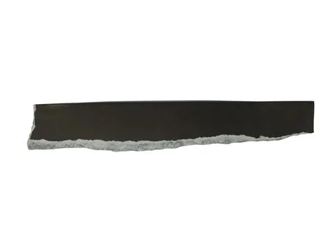 Torn black paper strip on black background isolated texture Stock Illustration
