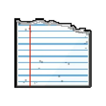 Torn blank notebook paper sheet with blue lines Stock Illustration