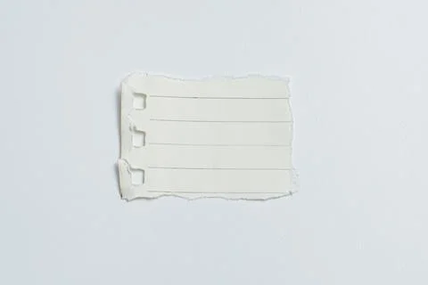 Torn blank pages with uneven texture edges. set of ripped white paper sheet.. 库存照片