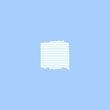 Torn blank paper note, grainy paper strips stuck Stock Illustration