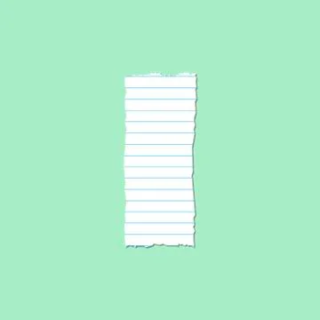 Torn blank paper note, grainy paper strips stuck Stock Illustration