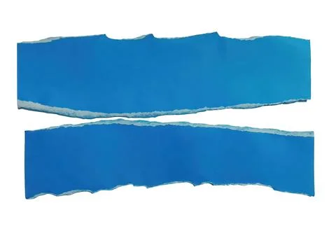 Torn blue paper edges against black background ripped paper texture Stock Illustration