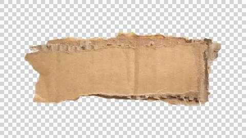 Torn cardboard paper for using as a text box Stock Photos
