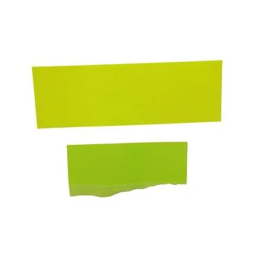 Torn chartreuse adhesive strips on black background Stock Illustration