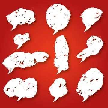 Torn communication bubbles Stock Illustration