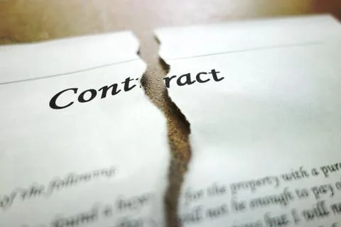 Torn contract Stock Photos