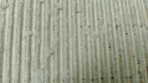 Torn Corrugated Cardboard Texture with Vertical Ridges 写真素材