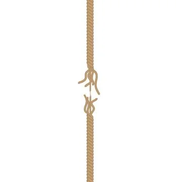 Torn cotton rope Stock Illustration