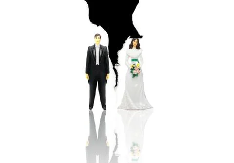 Torn couple Stock Illustration