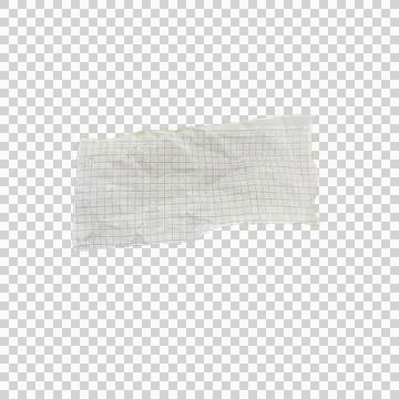 Torn Crumpled Graph Paper Piece Isolated on Transparent Background PNG Stock Photos