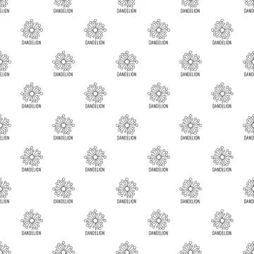 Torn dandelion pattern seamless vector Illustrazione stock