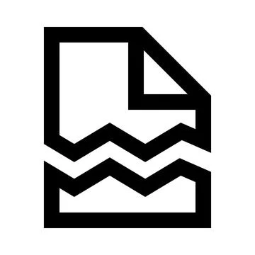 Torn document icon, paper torn symbol, destroy document icon, information m.. イラスト素材