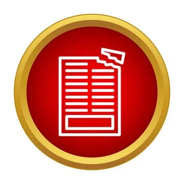 Torn document icon symbolizing error or invalid file Stock Illustration