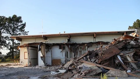 Torn down fire station Stock Footage 94256740