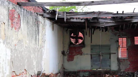 Torn Down Store Video stock 48784639