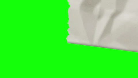 Torn Dynamic on Green Screen Chroma Key Background Stock-Footage 345498437