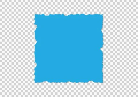 Torn Edge Blue Square Patch Stock Illustration