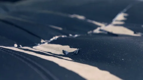 Torn fabric macro close up shot, 4K. Stock Footage 129318188