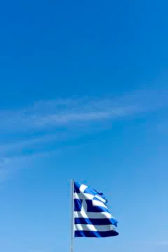 Torn flag of Greece Photos