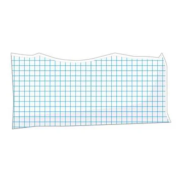 Torn graph paper sheet from a notebook with grid lines 스톡 일러스트