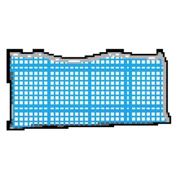 Torn graph paper sheet from a notebook with grid lines 스톡 일러스트