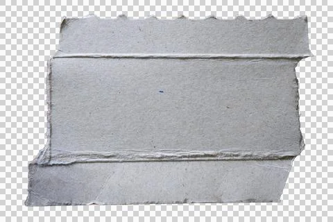 A torn grey rectangular hard paper can be used as a textbox background. Stock Photos