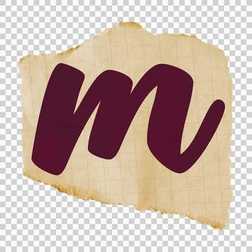 Torn grid paper is being shown in flat design with bold purple scribble on Stock Illustration