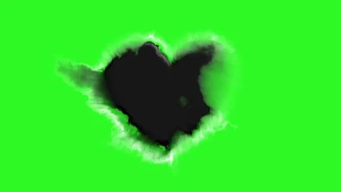 Torn heart hole effect on green screen animation 스톡 동영상 325684253