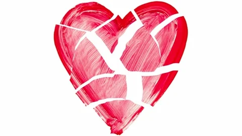 Torn heart to pieces Stock Footage 189464745