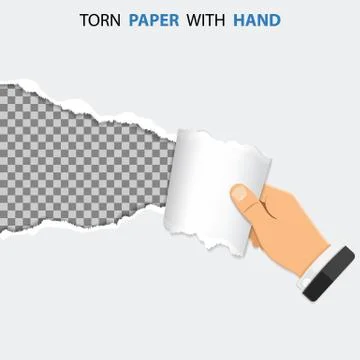 Torn Hole on Paper Stock Illustration