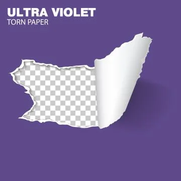 Torn Hole on Paper Stock Illustration