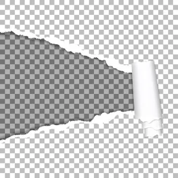 Torn Hole on Paper Stock Illustration