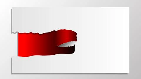 Torn holiday card Stock Illustration