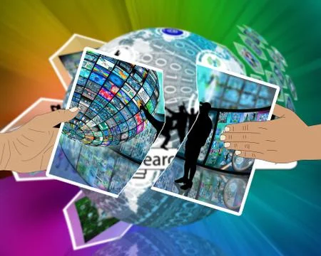 Torn image 스톡 일러스트