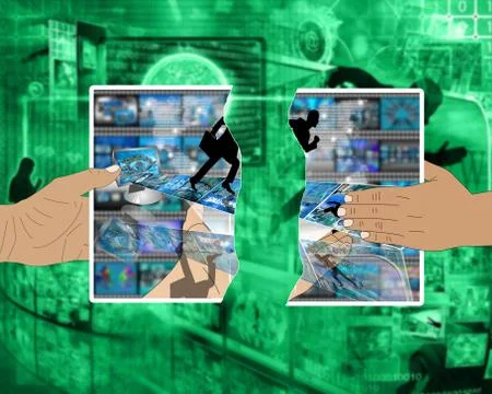 Torn image Illustrazione stock