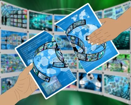 Torn image Stock Illustration