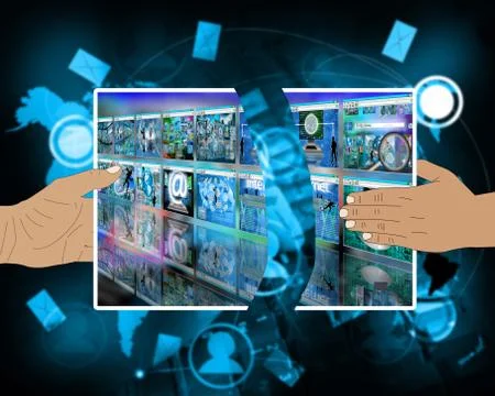 Torn image Illustrazione stock