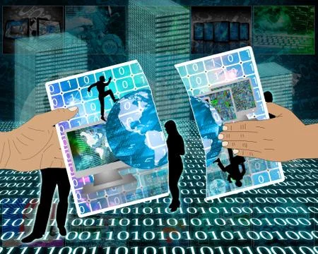 Torn image Illustrazione stock