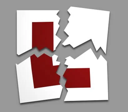 Torn L-plate Stock Illustration