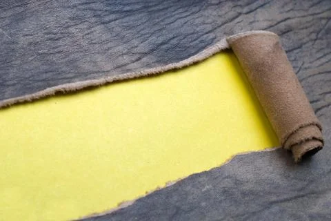 Torn leather 스톡 사진