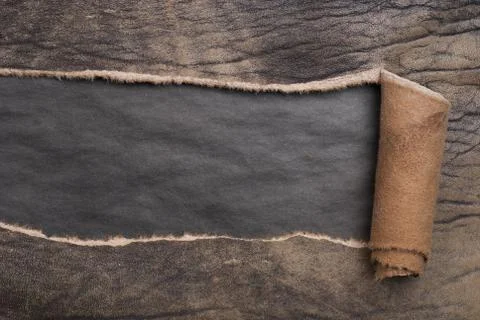 Torn leather Stock-Fotos