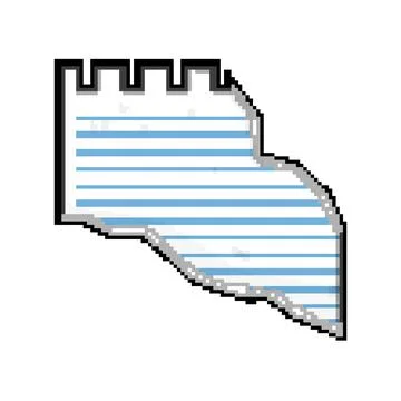 Torn lined paper sheet illustrating empty blank note Stock Illustration
