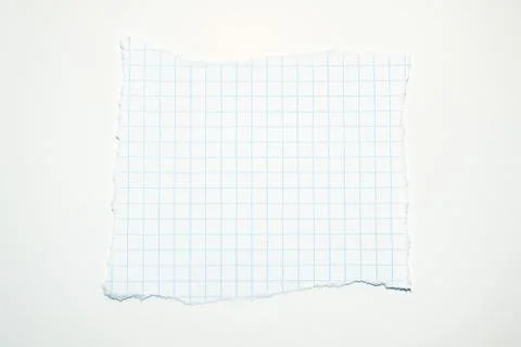 Torn Math Paper Isolated on White- stock photo Stock Photos