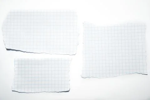 Torn Math Paper Isolated on White- stock photo Stock Photos