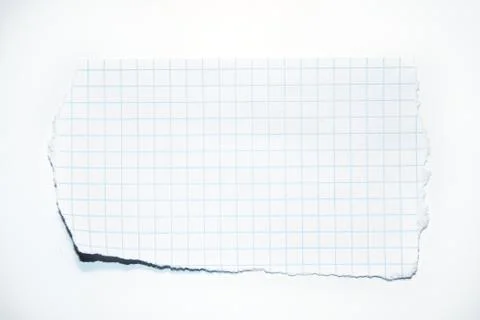 Torn Math Paper Isolated on White- stock photo Stock Photos